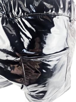 BamBella ® - Shorts - Maat l/XL - Datex Zwart korte broek SM kleding BDSM erotische heren kleding — thumbnail 3