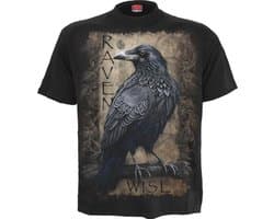 Zwart T-shirt met Dieren en Horror Motief