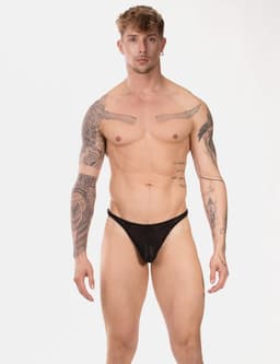 Barcode Berlin Thong Lor Black - MAAT XL - Erotisch Heren Ondergoed - String voor Man - Sexy mannen String — thumbnail 3
