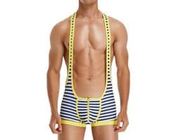 Mannen Worstelen Singlet Jockstrap Leotard Atletiek Sportpak Mouwloos