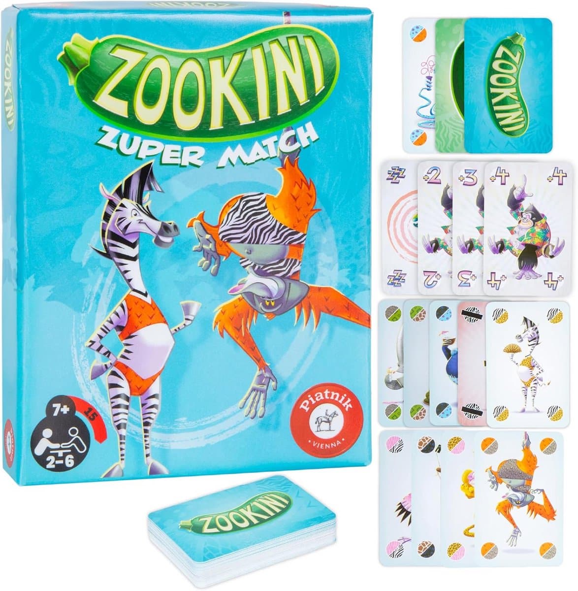 Wacky dierenkaartspel voor 2-6 spelers - snel gezinsspel vol kleur en plezier — afbeelding 1