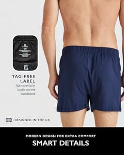 Losse Pasvorm Katoenen Boxers voor Mannen - Super Zachte Boxershort met Knopen - Ondergoed voor Mannen - Set van 3/6 Stuks — thumbnail 7