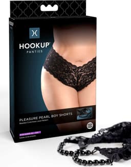 Pipedream - Pleasure Pearl BShorts +Size - Anal Toys Beads Zwart — thumbnail 7
