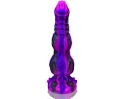JustFun Fantasy Dildo - 30 CM - Met Zuignap - Sex Toys voor Mannen & Vrouwen - Monster Anal Plug XXL - Paars