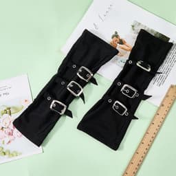 Allecto Plus - Vingerloze Handschoenen Gothic Punk Vrouwen Zwart Hip Hop Rock Stijl Arm Warmers. — thumbnail 4