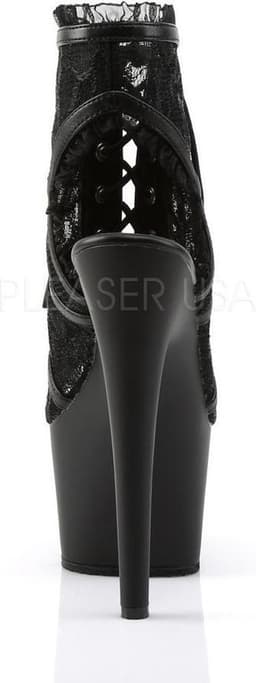 Adore-796LC plateau peeptoe enkellaars met kant en stiletto hak zwart - (EU 35 = US 5) - Pleaser — thumbnail 5