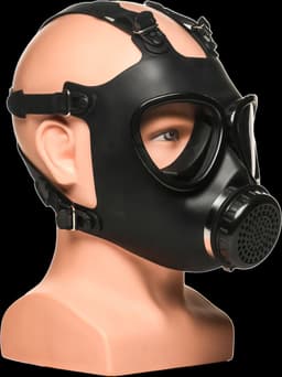 XR Brands - Inhaler Gas Masker Met Fles - Zwart & Wit — thumbnail 5