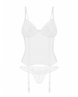 Obsessive - Alissium Korset en string - XL/2XL - Wit — thumbnail 1