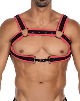 Cut4Men - Fetish Harnas - Tuigje - Neo - Rood/Zwart — thumbnail 11