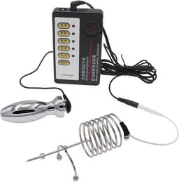 E-stim penisring, penis plug en buttplug - Anale en Urethrale schok vibrator - 3 in 1 - Afstandsbediening - Stroom - Verschillende maten — thumbnail 1