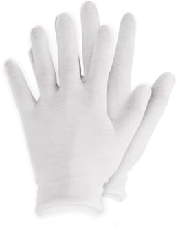 Katoenen handschoenen wit XL 4stuks – 2 paar Beschermende Handschoenen - Gezondheidszorg - Ziekenhuis - Beauty Center, Kapper en Salon Spa Tattoo – Jewelry - eczeem / allergie / handcreme - juweliers / munt handschoen — thumbnail 3