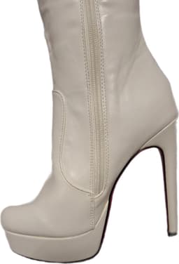 SHANGURETTI- EROTIC LAARS-WHITE-LEDERLOOK-HAK10CM-38 — thumbnail 4
