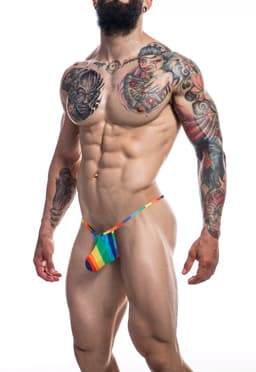 Cut4Men - Herenstring met Penis Pouch - Rainbow S/M — thumbnail 1