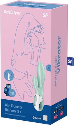 Satisfyer, vibrator, rabbit vibrator, 'Air Pump Bunny 5 Connect App', 20,5 cm, met app, opblaasbaar — thumbnail 10