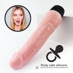 Realistische dikke dildo vibrator voor vrouwen met stille vibratie, penis seksspeeltje voor koppels - reuzendildo, realistische dildo van siliconen 18,2cm lang, sekstoestel voor vrouwen FOPS D10-4 — thumbnail 4