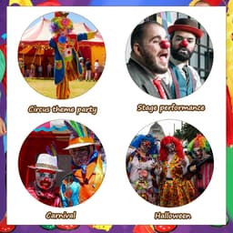 Handschoenen, kleurrijk, clown cosplay handschoenen, clown kostuum accessoire voor carnaval, Halloween, party, cosplay, circus, mannen en vrouwen — thumbnail 5