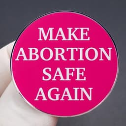 2 feministische roze emaille pinnen, maken abortus veilig weer legering reversspeldjes, 3cm(1.2"), Metaal, Geen edelsteen — thumbnail 3