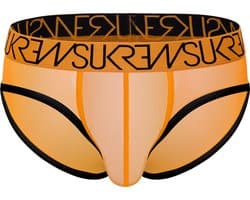 SUKREW Sheer Apex Brief Blaze - MAAT XXL - Erotisch Heren Ondergoed - Slip voor Man - Sexy mannen Slip