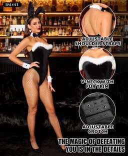 SolidKeus - Sexy Bunny Kostuum voor Vrouwen met 7-delige Set — thumbnail 5