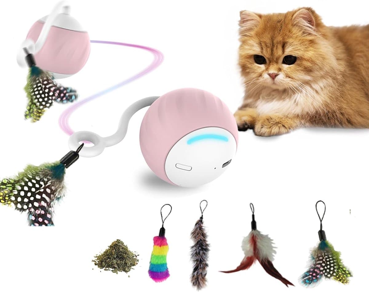 kattenspeelgoed met stemactivering en 4 reserveveren, elektrische — afbeelding 1