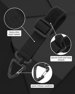 Belt holder 3 pieces black nylon - robust and adjustable clip for work gloves, tactical gloves, garden and safety. - ShopVlot — thumbnail 5