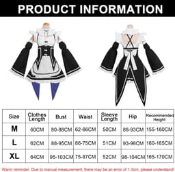 Dailygoods- Maid Outfit Elegant Design - Cosplay Anime - Kamermeisje Kostuum - Rollenspelset - Jurk met Accessoires - Verkrijgbaar in M/L/XL — thumbnail 5