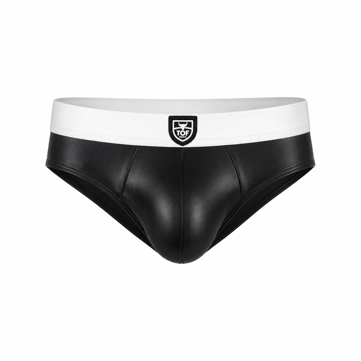 TOF Paris Fetish Brief Black/White - MAAT S - Erotisch Heren Ondergoed - Slip voor Man - Sexy mannen Slip — afbeelding 1