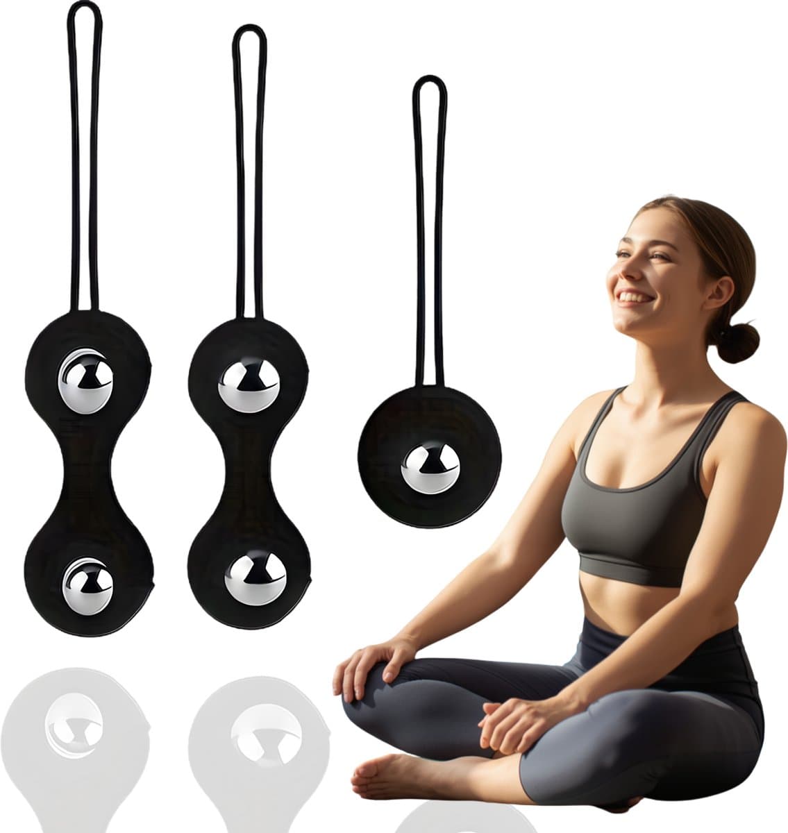 Quick Relief Kegel Balls™ - Bekkenbodemtrainer voor vrouw - Vaginale balletjes - Geisha ballen - Kegel Balls met 3 verschillende gewichten — afbeelding 1
