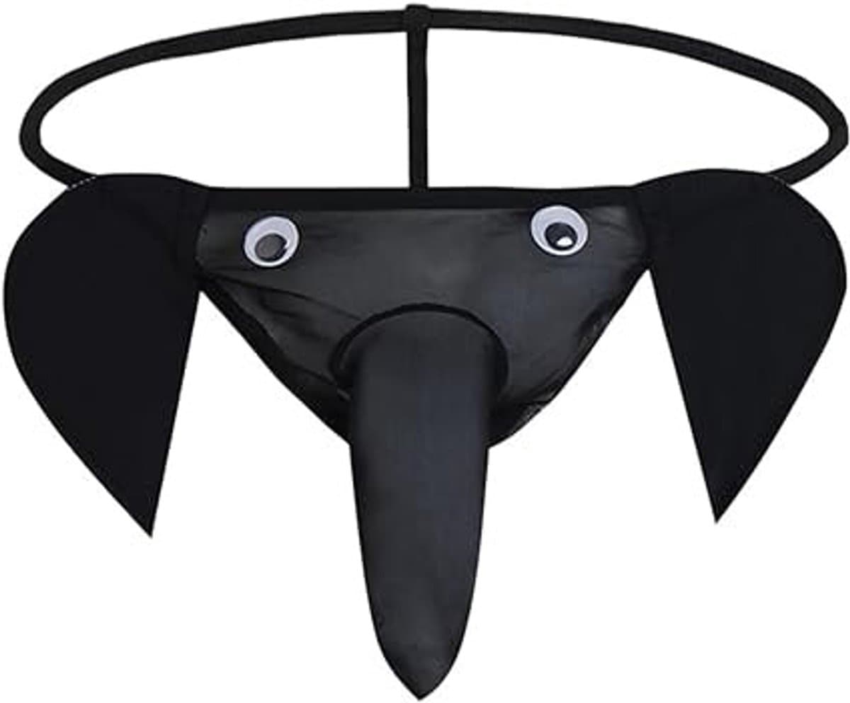 Go Go Gadget - String met Slurf - Olifant - Zwart - One size - 1 stuk — afbeelding 1