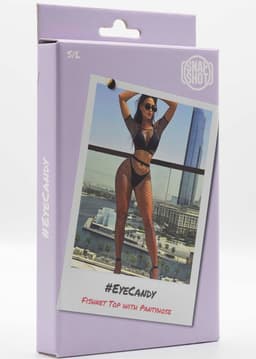 Snapshot - #eyecandy - Visnet Kort Topje en Panty - One Size - Zwart — thumbnail 4