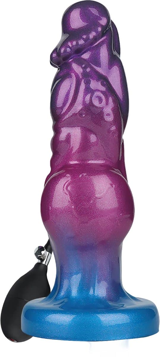 Power Monsters - Rift Titan - Opblaasbare Monster Dildo - 24 cm - Paars/Blauw — afbeelding 1