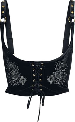 Killstar Nocturne Nights - A Devil'S Rose Underbust Corset Dames Korset - zwart - XS — thumbnail 1