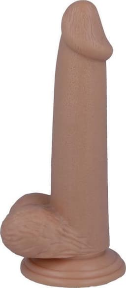 Mr. Intense - dildo - dildo vibrator - dildo vrouwen - dildo mannen - dildo anaal - dildo xxl  - beige - flexibel - 18cm Ø 3,4cm / sex / erotiek toys — thumbnail 6