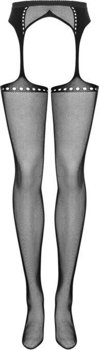 Obsessive Jarretel met Kousen - Erotische Lingerieset - One Size - Zwart — afbeelding 1