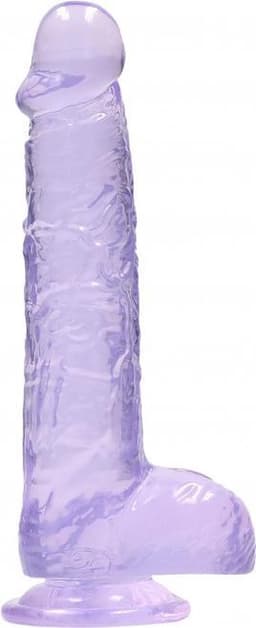 6" / 15 cm Realistic Dildo With Balls - Purple — thumbnail 8