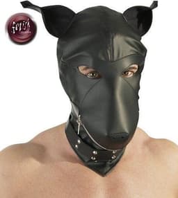 Leder imitatie hondenmasker — thumbnail 3