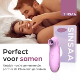 Sinsaa Luchtdruk Vibrator voor Vrouwen - Clitoris Stimulator - Sex Toys voor Vrouwen - Sexspeeltjes voor Koppels - 10 Zuigfunctie Snelheden - Inclusief Sextoy Cleaner - Chloé Satisfy Roze — thumbnail 4