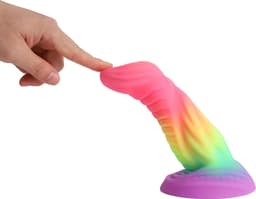 Banoch | Dildo lizard rainbow | siliconen | zuignap | fantasy monster — thumbnail 3