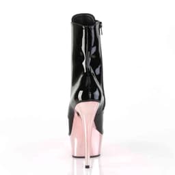 Pleaser Enkellaars -39 Shoes- DELIGHT-1020 Zwart/Roze — thumbnail 4