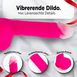 Rosebay Vibrerende Dildo met Afstandbediening 20 cm - Stotende Dildo - Dildo Vibrator - Dildo met Zuignap - Dildo Vibrator voor Vrouwen - Roze — thumbnail 4