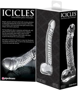 Pipedream Icicles No. 61 G Spot Glazen Dildo - Transparant — thumbnail 2