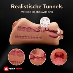 Quick Relief Silvana™ - Masturbator - Pocket Pussy - Sex Toys voor Mannen - 3 in 1 - Realistisch - Sex Toys voor Mannen - Kunstvagina — thumbnail 5