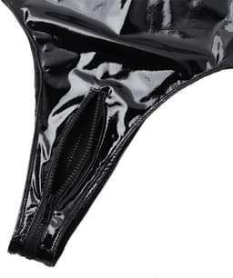Glanzende Catsuit Dames Lakleren Bodysuit met Ritssluiting - High Cut String — thumbnail 5
