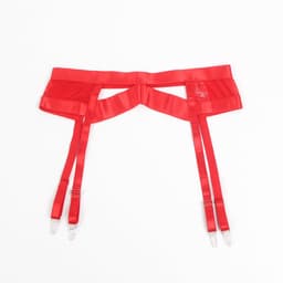 Sexy Lingerieset Dames – Sexy Lingerie – Erotische Lingerie Set – 4-delige Jarretelset – Rood Satijn – Beugel BH – High Waist Lingerie – Boudoir Set – Chique – Kinky – Madam Hommard – Exclusief – Cadeau Set – Dare to Undress – XS, S, M, L, XL — thumbnail 6
