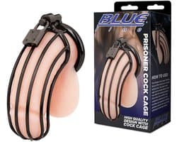 Blueline - Prisoner Cock Cage Kuisheidskooi - Zwart