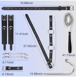 Vibrerende haak BDSM seksbondage - nek-tot-pols bondageset, seksspeeltjes voor koppels, verstelbare handboeien op de rug bondageset — thumbnail 4