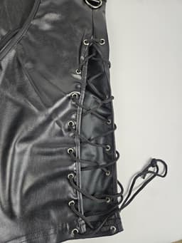 BamBella ® Nep Leer broek - Maat M - Zwart - BDSM kleding erotische onderbroek heren kleding — thumbnail 4