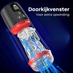 Sensa Automatische Masturbator voor Mannen – Sex Toy Elektrisch - Pocket Pussy - met 9 Zuig- en Vibratie standen - Met Visueel Venster — thumbnail 7