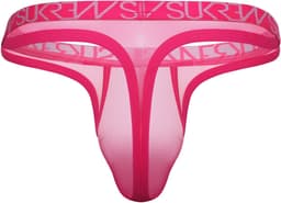 SUKREW Sheer Low-rise Thong Elect Pink - MAAT XS - Erotisch Heren Ondergoed - String voor Man - Sexy mannen String — thumbnail 2