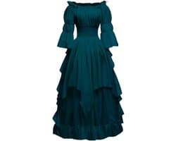 Gothic Heksenjurk Middeleeuwse Renaissance Kostuum Victoriaanse Stijl voor Dames